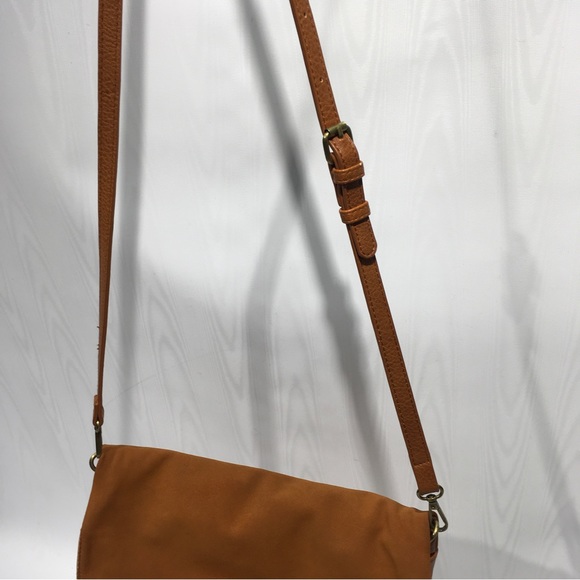 ANTHROPOLOGIE Brown Crossbody Clutch Faux Leather Bag - Picture 12 of 12